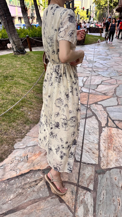* Floral Wrap Dress