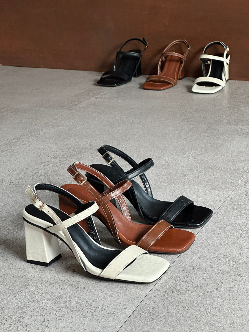 *Simple Strap Ankle Sandals (천연가죽)