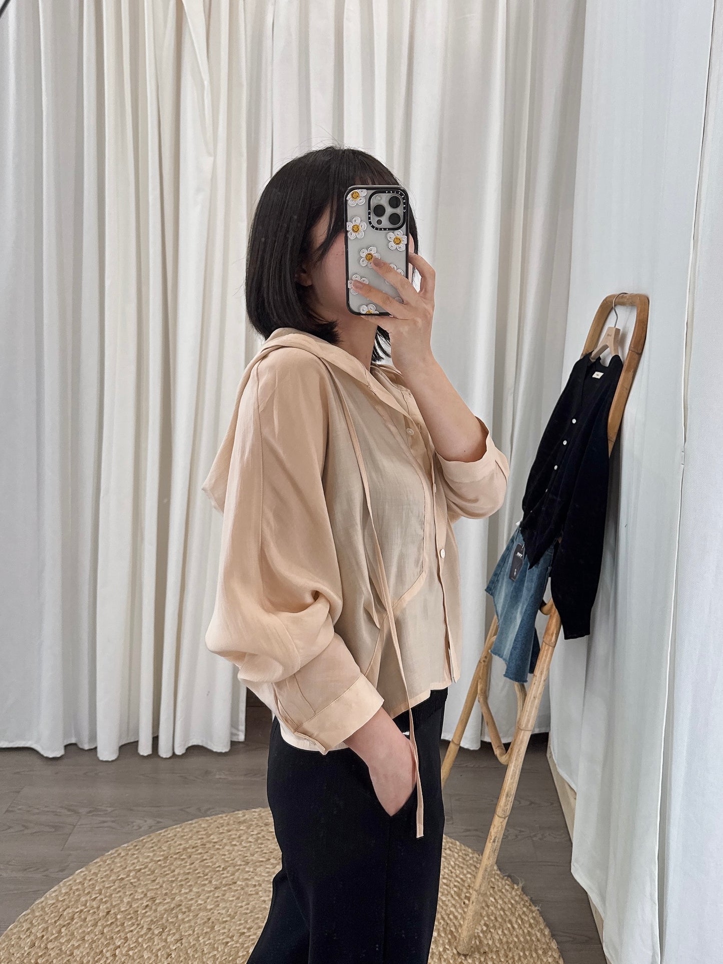 Tencel Hood Blouse
