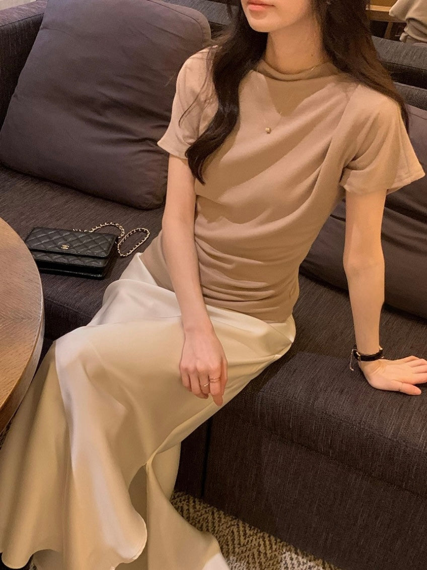 *  Elise Mock Neck Top