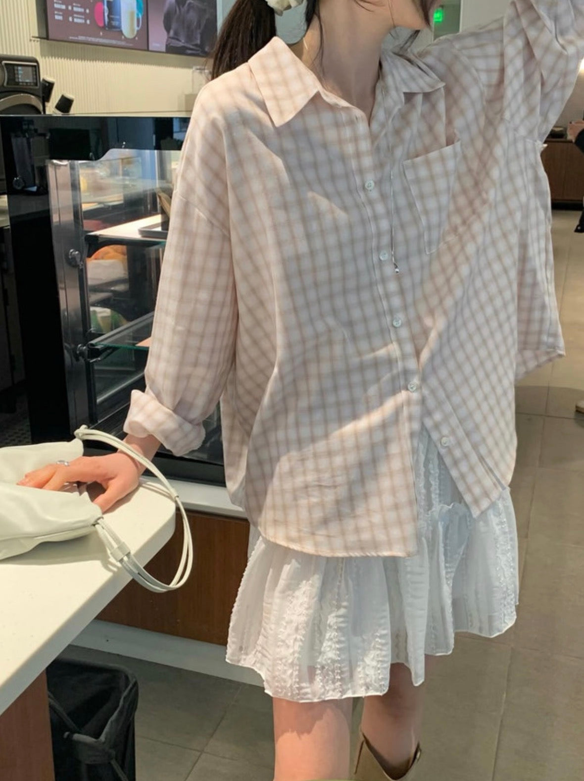 * Soft Oversized Plaid Shirt