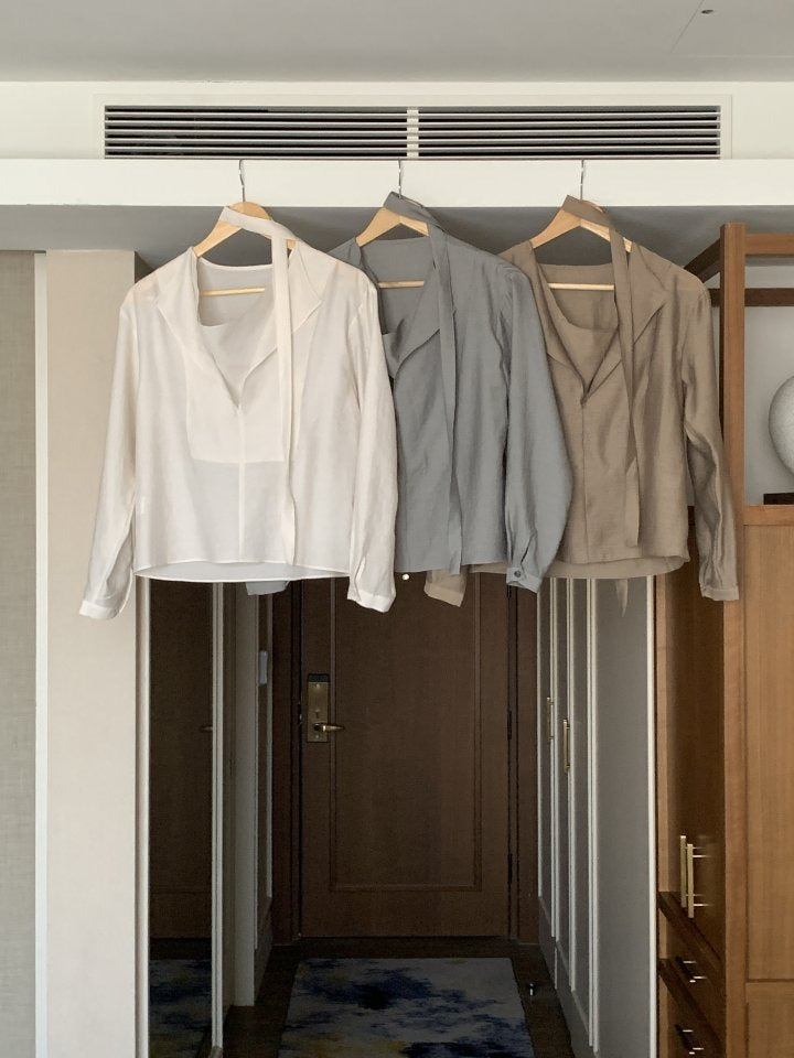 * Draped Belt Blouse