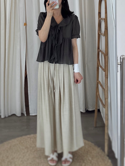Wide Pintuck Pants(~7/4)