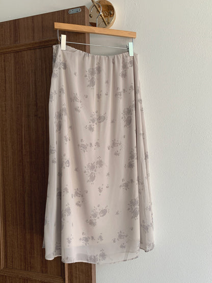 * Floral Midi Skirt