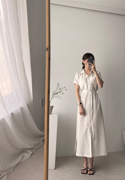 * Linen Pocket Dress