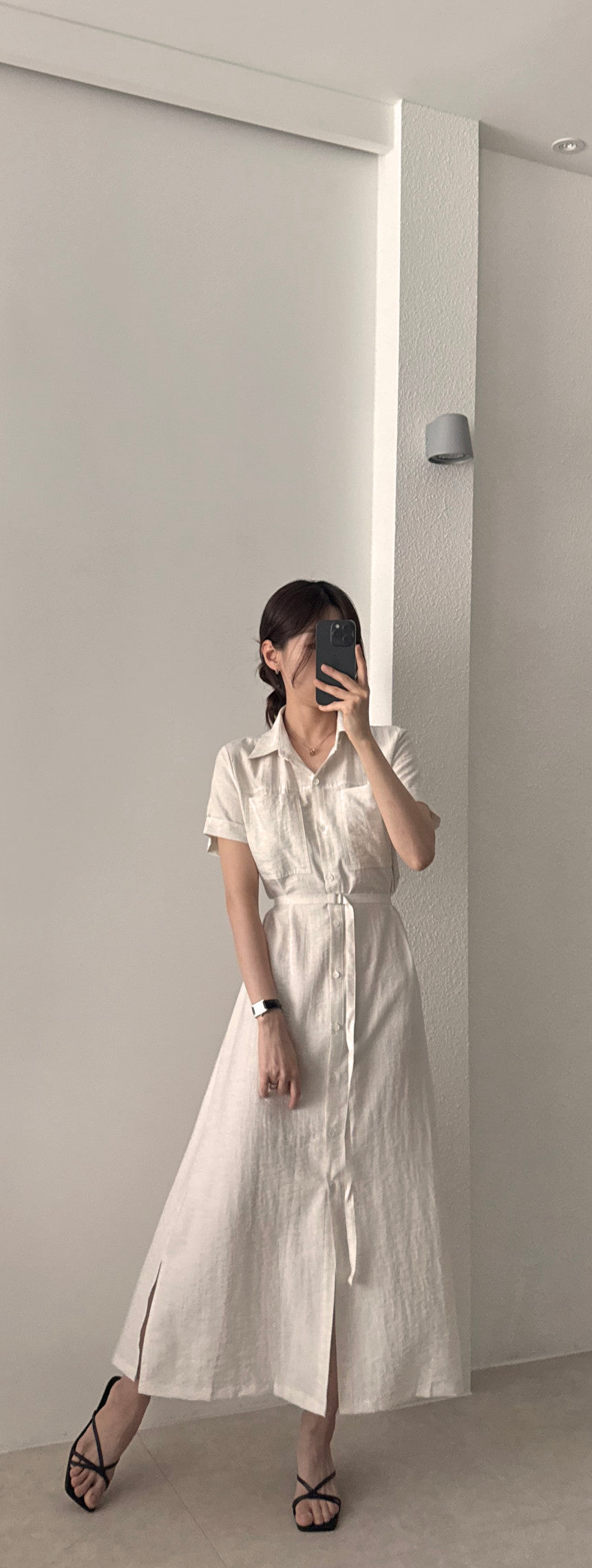* Linen Pocket Dress