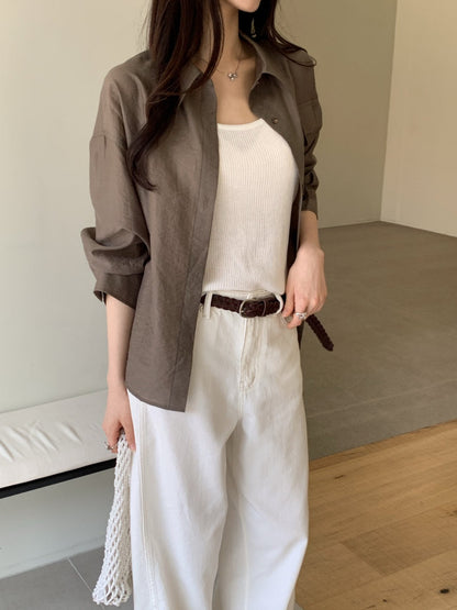 Back Strap Roll Up Shirt(~6/23)