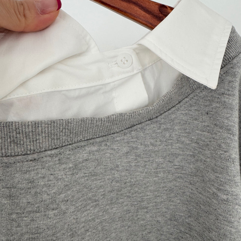 Layered Off-Shoulder Sweatshirt