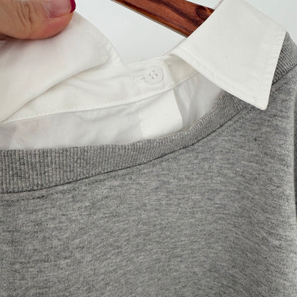 Layered Off-Shoulder Sweatshirt