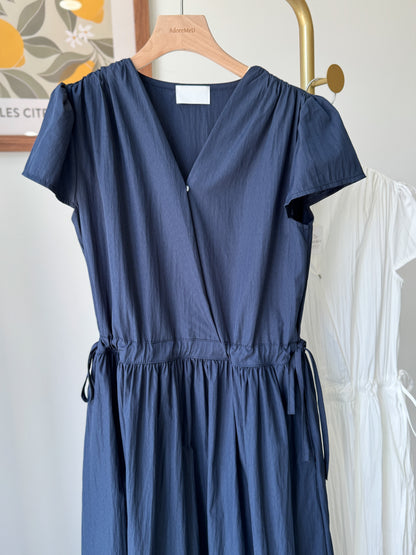 Ribbon Vneck Dress - AdoreMeU