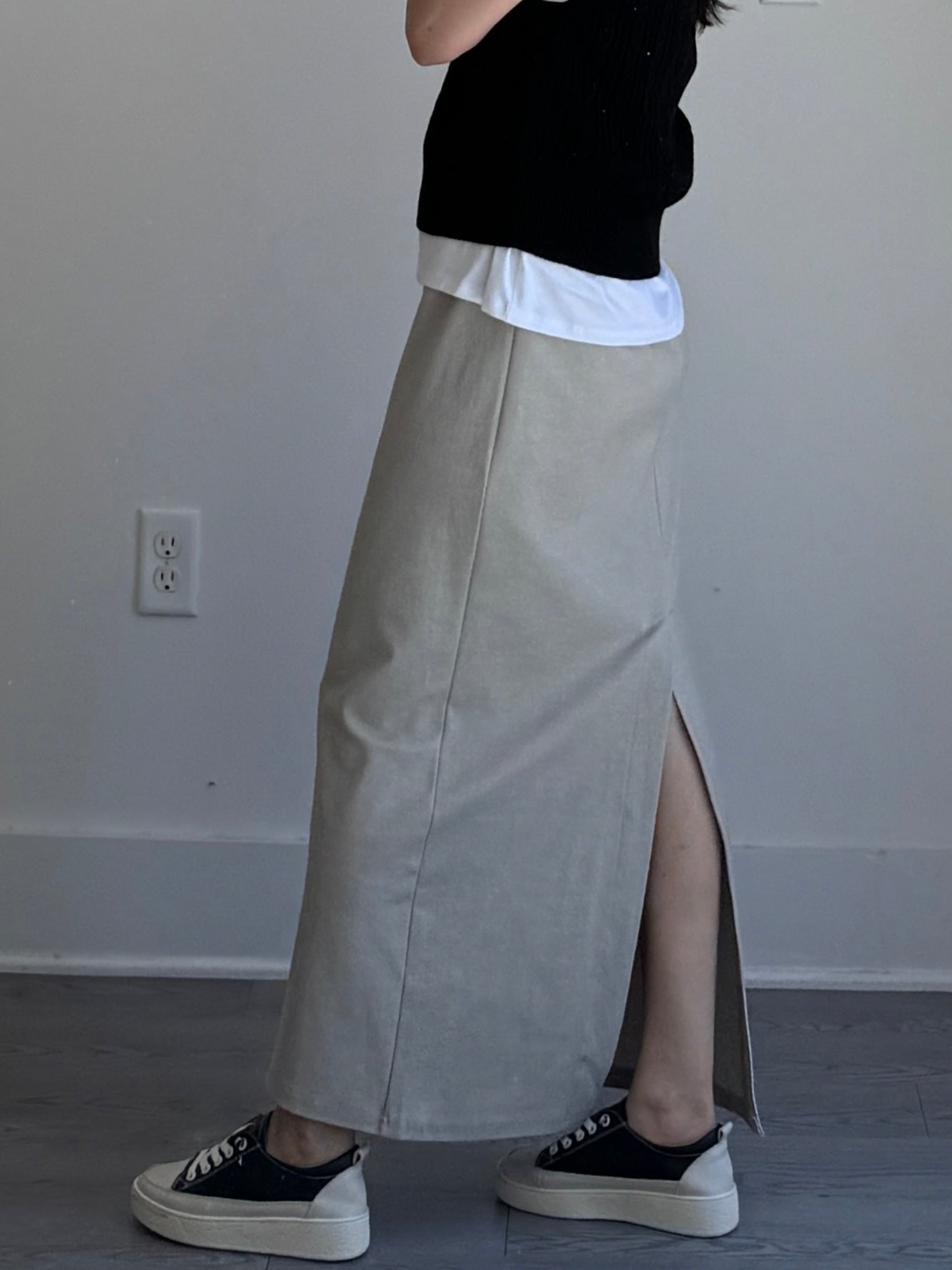 Pigment Banding Long Skirt(~9/30) - AdoreMeU