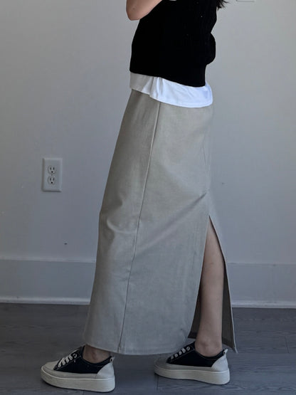 Pigment Banding Long Skirt(~9/30) - AdoreMeU