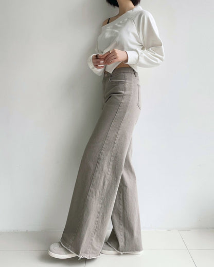Banding Wide Cotton Pants (~9/5)