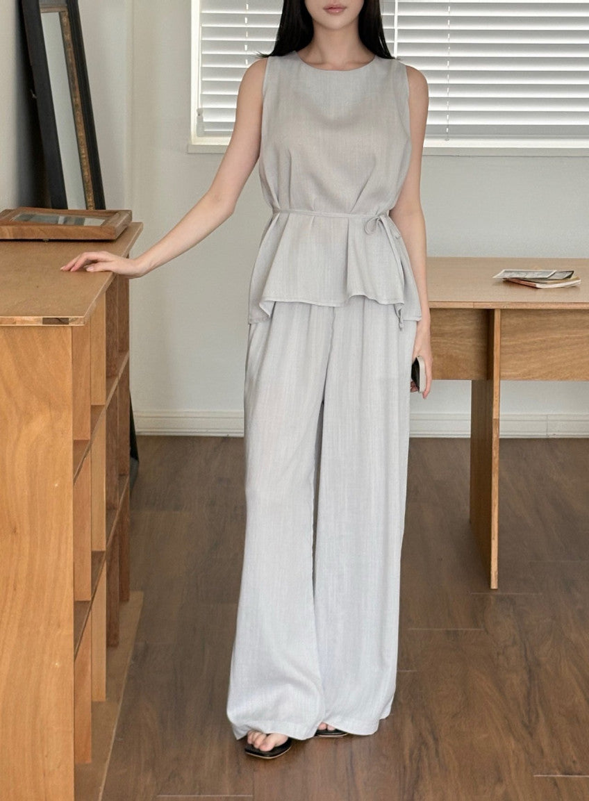Linen Sleeveless and pants Set(~6/21)