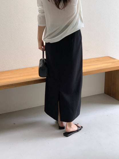 * Linen Blend Skirt