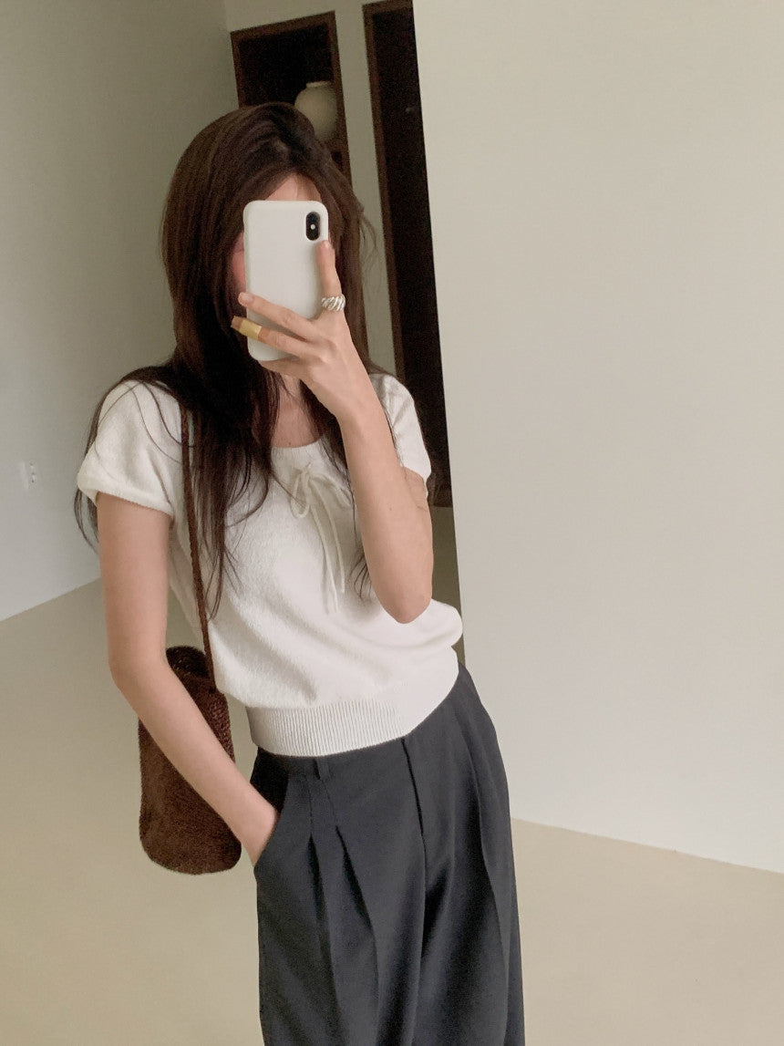 * From Ribbon Short Sleeve Knit