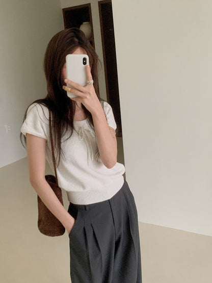 * From Ribbon Short Sleeve Knit