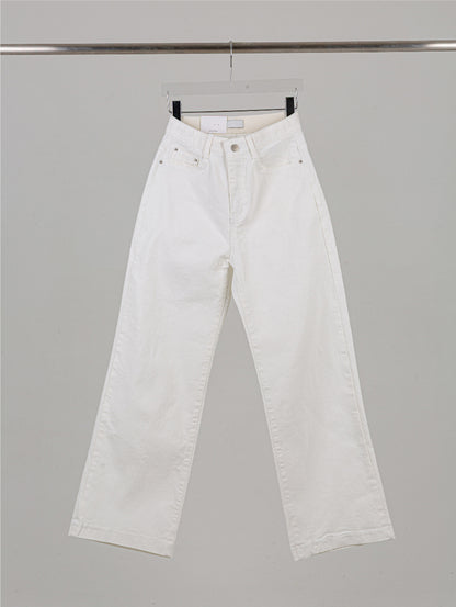White Straight Denim