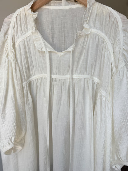 Soft Tie Blouse with Pleats - AdoreMeU