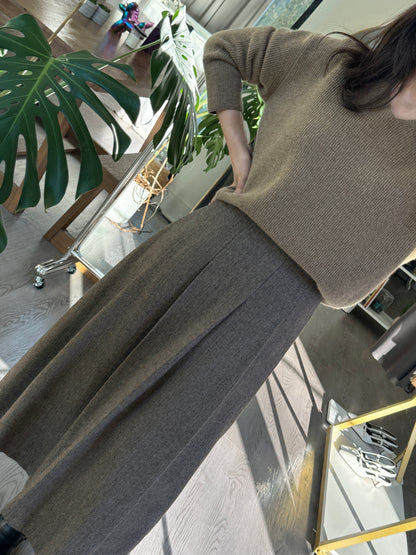 Herringbon Pleats Skirt