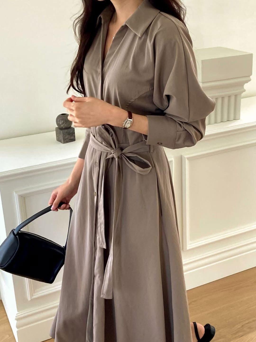Dolman Sleeve Flare Maxi Dress(~9/30) - AdoreMeU