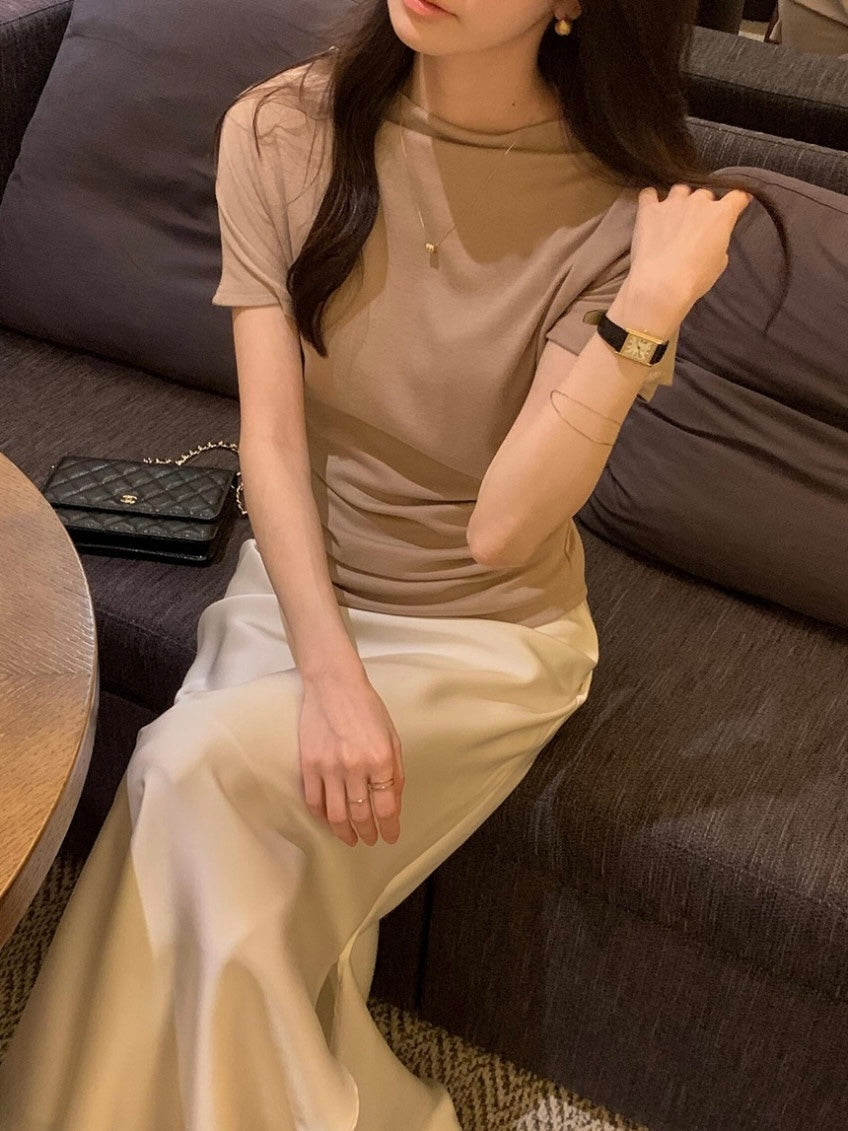 *  Elise Mock Neck Top