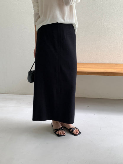 * Linen Blend Skirt