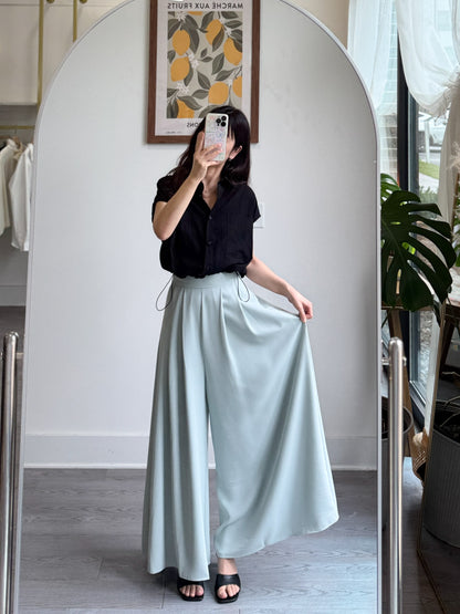 Pintuck Wide Slacks - AdoreMeU