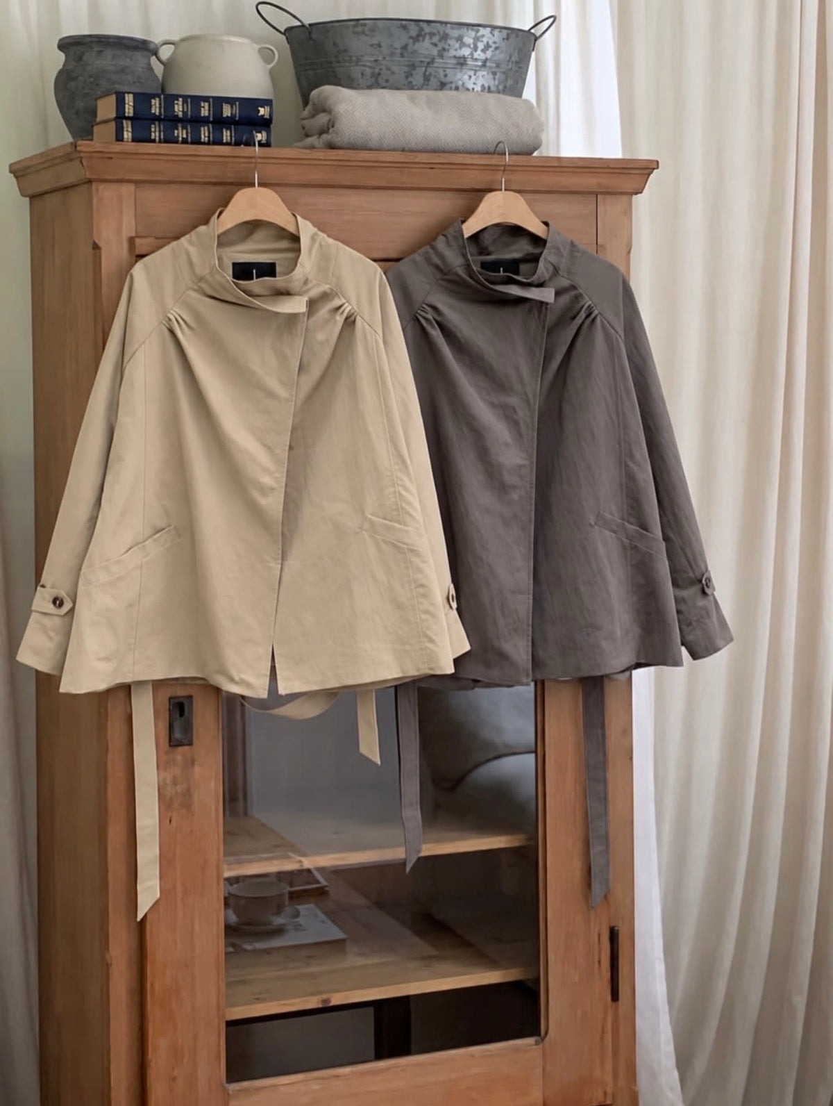 High-Neck Trench Jacket