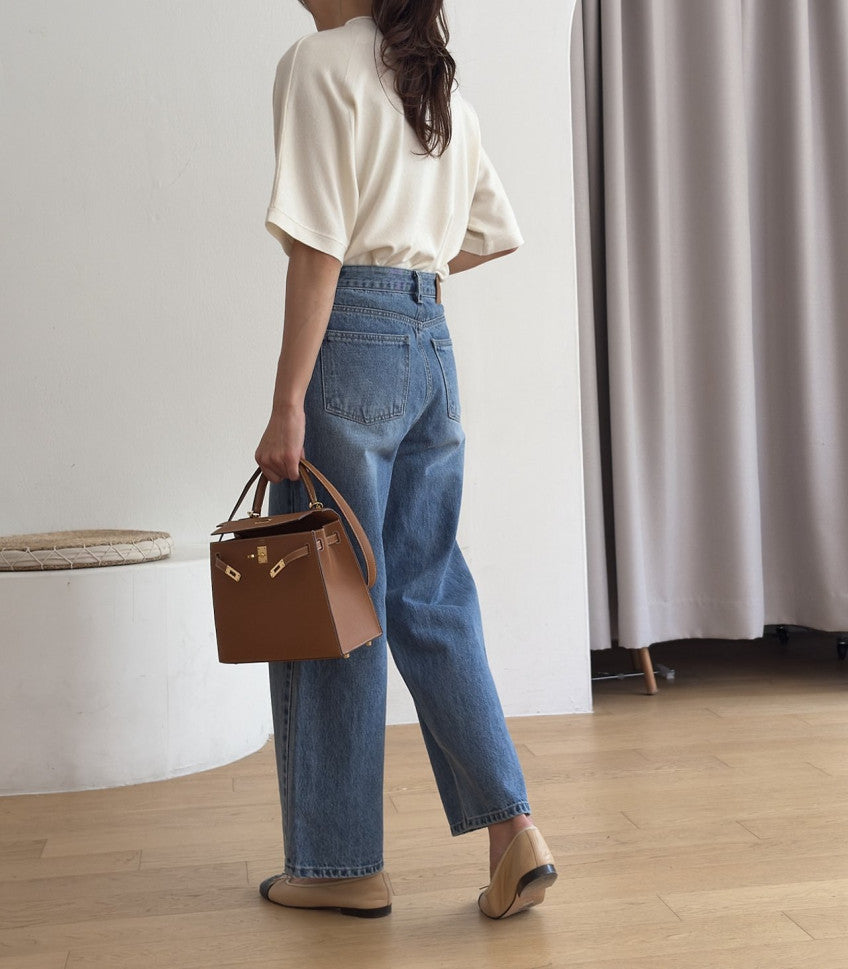 * Premium Straight-Leg Denim
