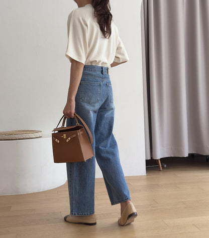 * Premium Straight-Leg Denim