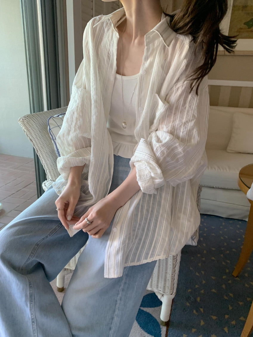 *Lightweight Stripe Summer Shirt