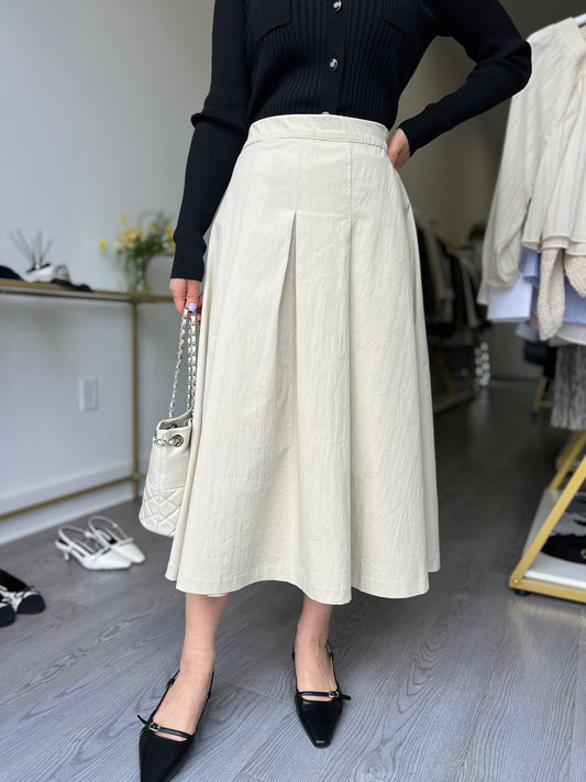 Flare Banding Maxi Skirt