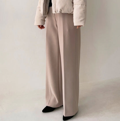 205 Banding Wide Slacks(Fleece lined)