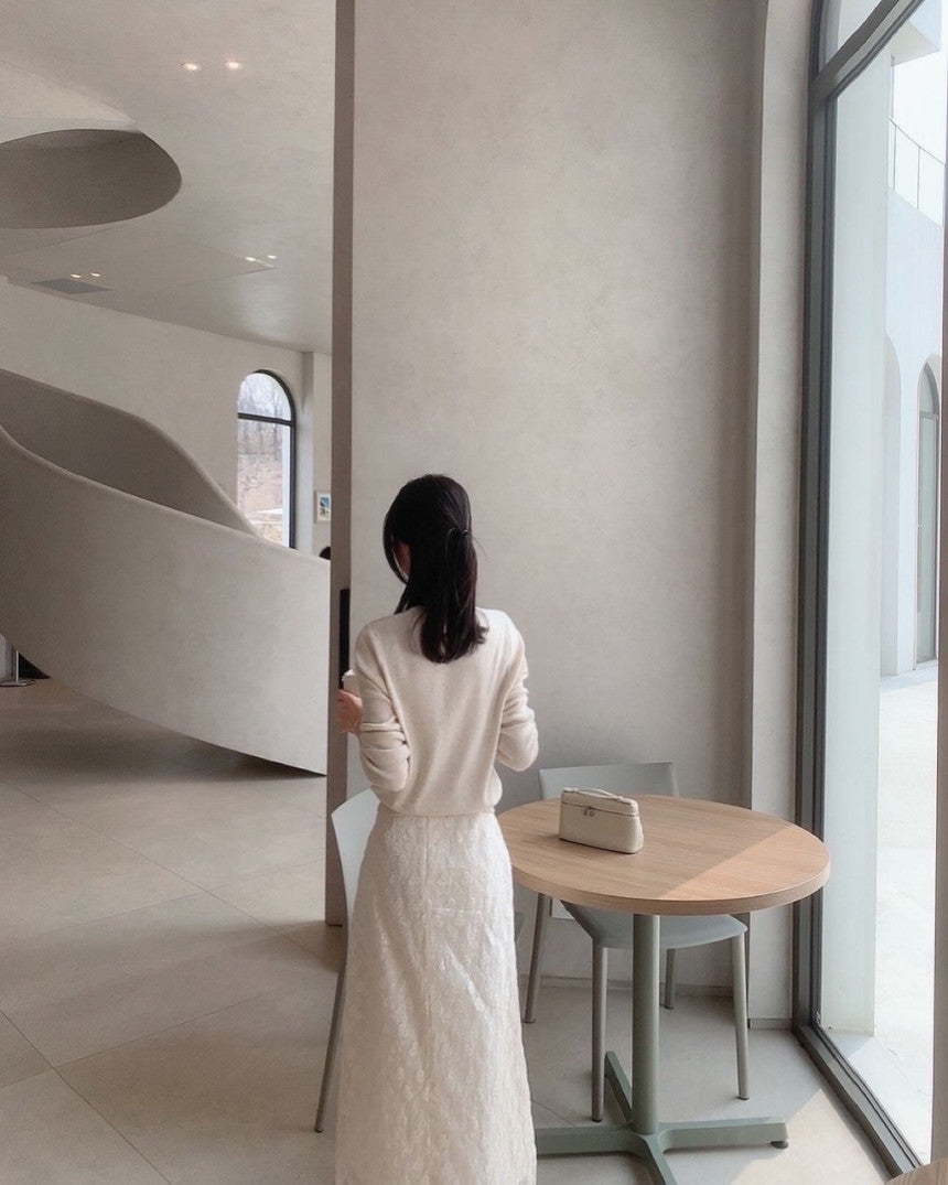 *Floral Lace Long Skirt