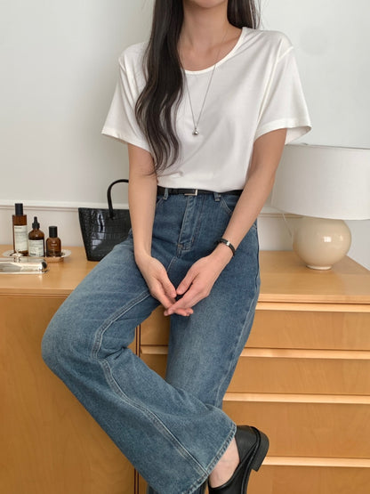 U Neck Overfit Tee