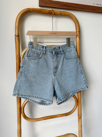 4-Inch Back Elastic Denim Shorts - AdoreMeU