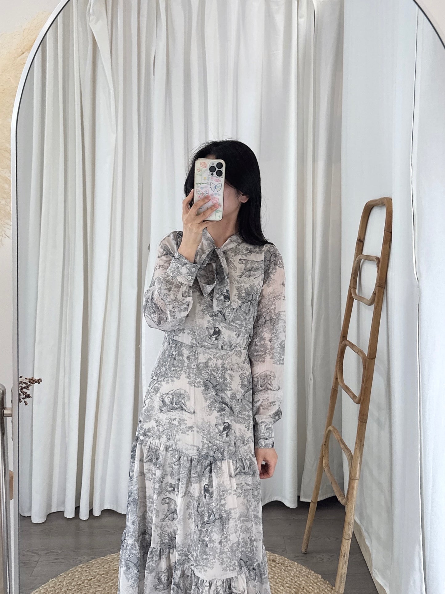 Diorr -Inspired Elegance Dress