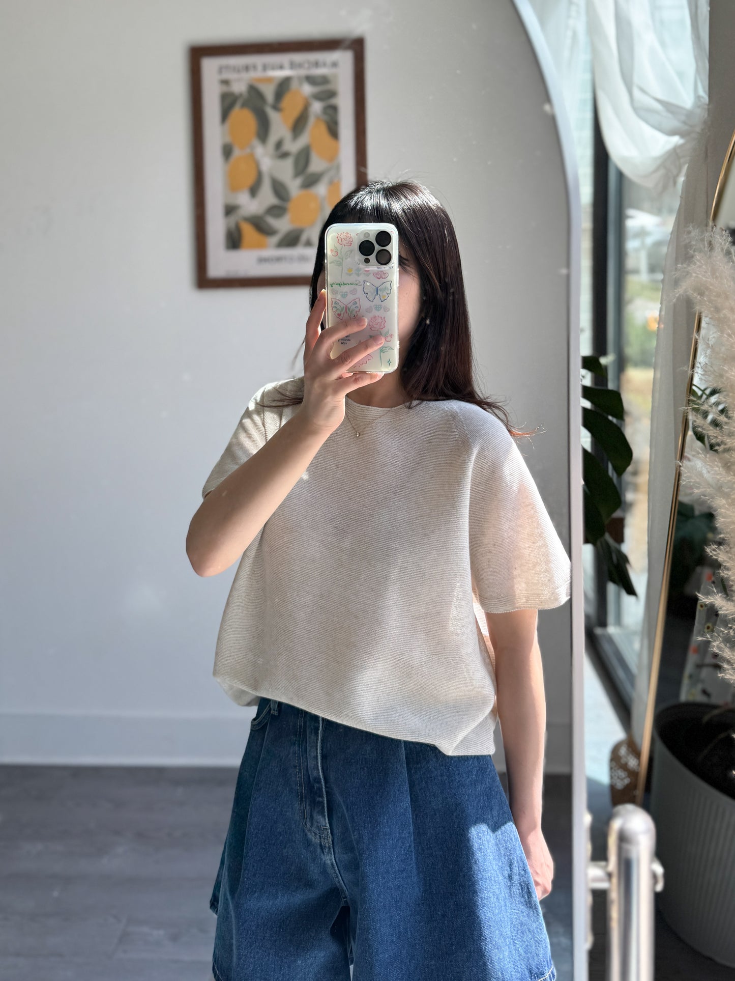Whole garment Round Cap Knit