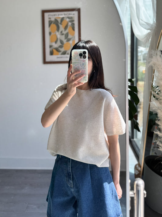 Whole garment Round Cap Knit
