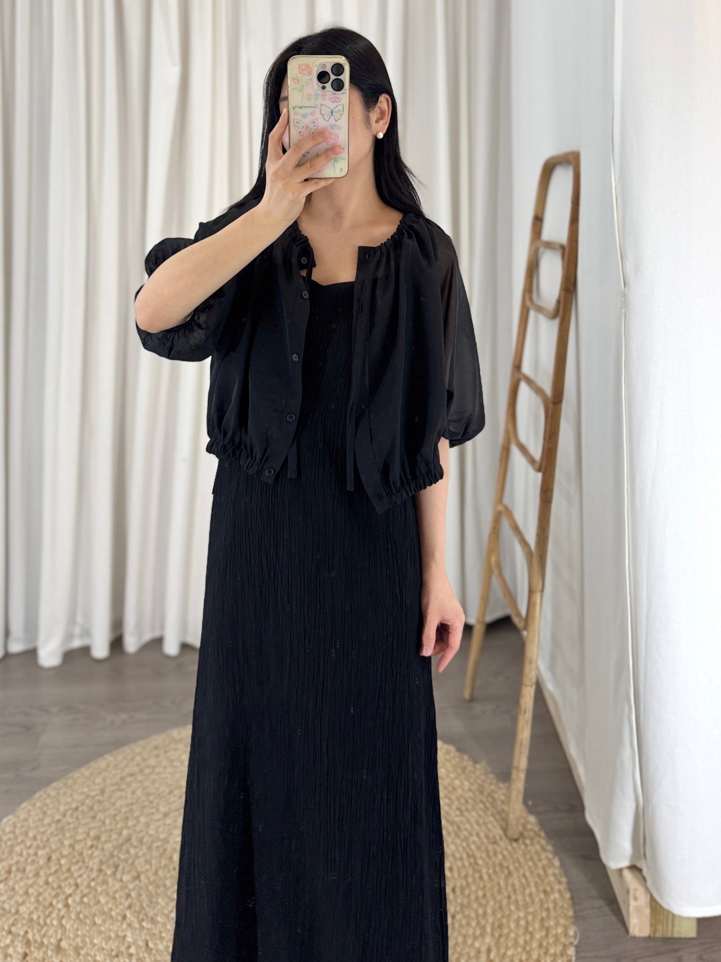 Organza Shirring Blouse
