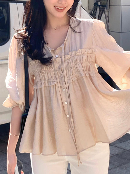 *Shirring Blouse