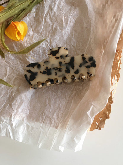French Leopard Hair Clip