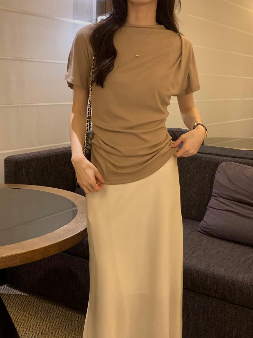 *  Elise Mock Neck Top