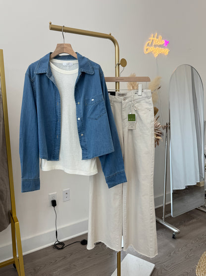 Deep Washing Crop Shirt (~9/5)