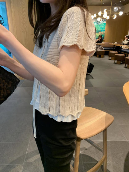 * Mist Half Cardigan