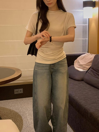 *  Elise Mock Neck Top