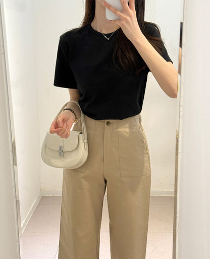 * Cotton Straight Fit Pants