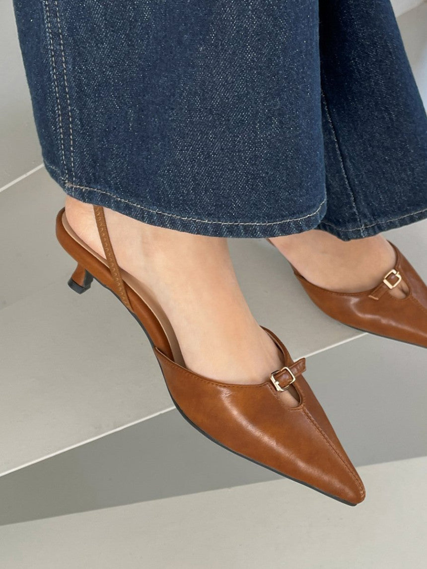 *Buckle Slingback Heel