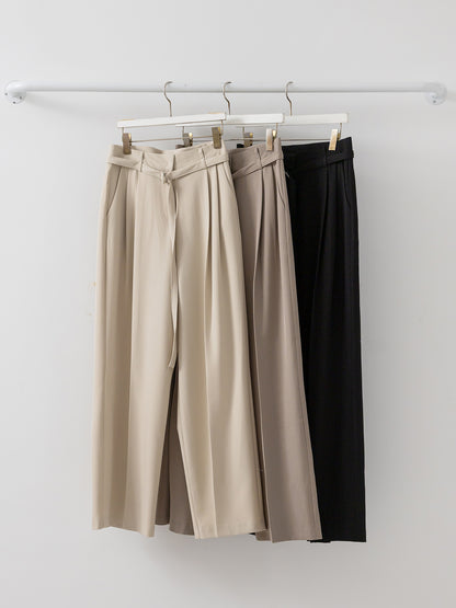 Hug Belt Wide Slacks - AdoreMeU